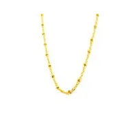 chaîne collier femme singapour or jaune 18 carats longueur 45 cm épaisseur 1.6 mm - coffret cadeau - certificat de garantie - mondepetit