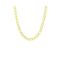 chaîne collier femme bilbao or jaune 18 carats longueur 45 cm épaisseur 3 mm - coffret cadeau - certificat de garantie - mondepetit