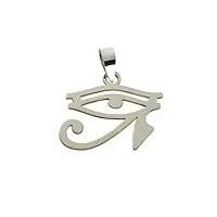 minoplata pendentif œil d'horus en argent sterling l'œil que tout le voit est utilisé comme amulette contre les maladies et le mauvais œil, argent sterling, pas de gemme