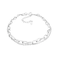 sofia milani - bracelet pour femme en argent 925 - chaîne de couches - b0272