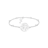 sofia milani - bracelet pour femme en argent 925 - avec pendentif en forme arbre de vie - b0275