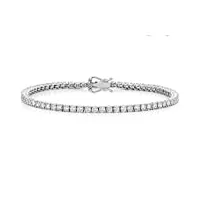 sunshinediamond bracelet rivière en or blanc avec diamant naturel rond brillant 2,25 carats f/si, or blanc