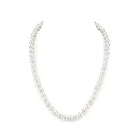 collier de perles de culture pour femmes, perles de qualité aaa, fermoir de collier en argent sterling 925