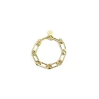 singularu - bracelet zambia link or - bracelet massif à maillons en laiton plaqué or 18 k - taille unique - longueur de chaîne 18 cm - bijoux pour femme
