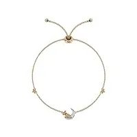 radley bella diamanti ryj3129s bracelet en argent sterling plaqué or rose 18 carats motif chien sur lune et étoiles