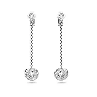 swarovski boucles d'oreilles clip femme - métal - cristal swarovski - 32020884, taille unique, verre