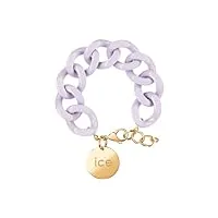ice - jewellery - chain bracelet - lavender - bracelet mailles xl de couleur mauve pour femmes fermé d'une médaille dorée (020351)