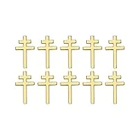 bobijoo jewelry - lot de 10 pins croix de lorraine 20mm epinglette résistance france libre métal doré or