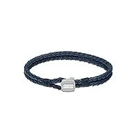 boss jewelry bracelet en cuir pour homme collection seal bleu - 1580293