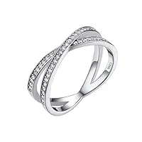 bestyle bague femme fille argent sterling bague ado fille argent bague fine femme bague femme enroulement x forme d' x blanc taille