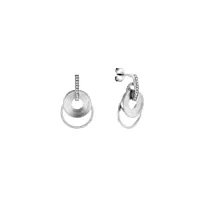 calvin klein pendants d'oreilles pour femme collection playful circular shimmer avec cristaux - 35000152