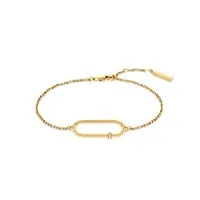calvin klein bracelet à maillons pour femme collection elongated oval avec cristaux - 35000184