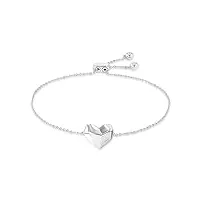 calvin klein bracelet en chaîne pour femme collection faceted heart - 35000038