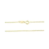 chaîne collier femme forcé or jaune 18 carats longueur 40 cm épaisseur 1 mm - coffret cadeau - certificat de garantie - mondepetit