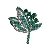 xixidian broche pin for femmes hommes mode cristal cristal de feuille dÉlicke broche pinch pinch pins accessoires de robe elegant (color : a, size : 5.9cm*6.6cm)