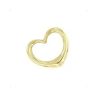 lucchetta - pendentif en forme de c?ur en or jaune de 14kt - 19x21mm, sans chaîne | pendentifs seuls et pièces pour colliers | bijoux femme fille
