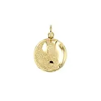 lucchetta - petit pendentif yin yang en or véritable 14k, symbole d'harmonie | pendentifs seuls et pièces pour colliers | bijoux femme fille