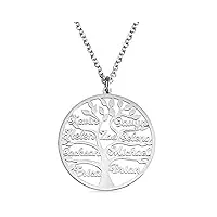 collier d'arbre généalogique personnalisé collier d'arbre de vie collier plusieurs noms de famille cadeau pour maman