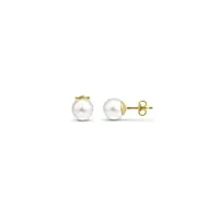 amberta allure boucles d'oreilles pour femme avec perles de culture en or 9 carat: clous d'oreilles avec perle 7-7.5 mm