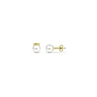 amberta allure boucles d'oreilles pour femme avec perles de culture en or 9 carat: clous d'oreilles avec perle 6-6.5 mm