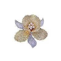txukk broche fleur épingles vintage orchidée broches et broches pour femmes accessoires de vêtements assortis (couleur : a, taille : 4,5 x 4,4 cm)