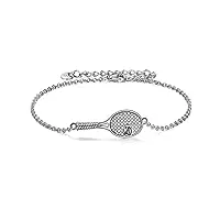 yfn bracelet tennis argent sterling bracelet raquette tennis bijoux cadeaux sport pour femme homme fille garçon
