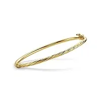 orovi bijoux pour femmes bracelet jonc torsadé en or jaune 9 carats (375)