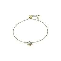 emporio armani bracelet pour femmes sentimental, longueur intérieure : 160+30mm, taille pendentif : 10x9mm bracelet en acier inoxydable doré, egs2899710