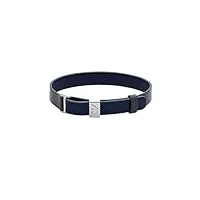emporio armani bracelet pour hommes essentiel, longueur : 275mm, largeur : 12mm bracelet en acier inoxydable argenté, egs2918040