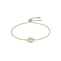 emporio armani bracelet pour femmes essential, longueur intérieure : 160-235mm, taille du pendentif : 12x12mm bracelet en argent sterling doré, eg3558710