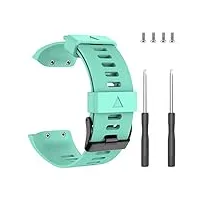 bracelet de rechange en silicone pour montre connectée garmin forerunner 35 - couleur : canard - taille : forerunner 35