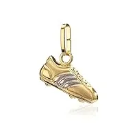 nklaus pendentif chaussures de football 333 or jaune 8 carats poli mat petite amulette pour garçons 1201