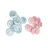 3 packs sexe révéler bouton broche métal matériel bleu rose anglais motif attrayant décoratif fête sexe révéler badge