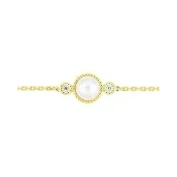 bracelet perle diamant or 18 carats - lucky one bijoux
