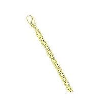 bracelet jaseron ovale or 18 carats jaune - maille largeur 5mm - longueur 19cm - lucky one bijoux