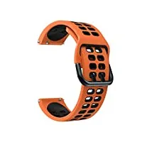 skm bracelets de montre en silicone pour ticwatch pro 3 ultra/lte/2021 gps s2 e2 gtx bracelets de rechange 20 22 mm (couleur : orange, taille : pour ticwatch s2 e2)