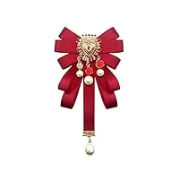 sdfgh vintage tissu bow cravate cravate not d'arc et broches for accessoires for femmes (color : red)
