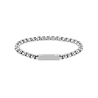 lacoste bracelet en chaîne pour homme collection l'essentiel embelli avec motif petit piqué - 2040123
