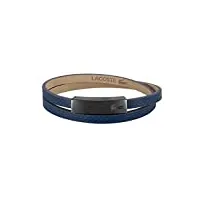lacoste bracelet en cuir pour homme collection port embelli avec motif petit piqué - 2040108