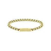 lacoste bracelet en chaîne pour homme collection l'essentiel embelli avec motif petit piqué - 2040124