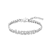 lacoste bracelet en chaîne pour femme collection script avec cristaux - 2040062