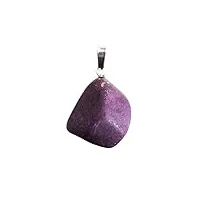 france minéraux pendentif purpurite - pierre roulée
