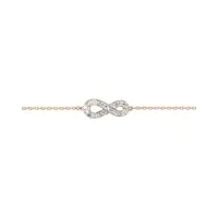 bracelet infini diamant or rose 18 carats - joaillerie française - lucky one