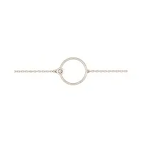 lucky one bijoux bracelet cercle diamant or rose - joaillerie femme