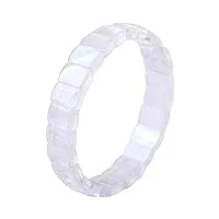 adaga bracelet véritable pierre de lune bleu clair naturel pierre de lune rectangle cristal perle femme bracelet jonc aaaa 11×7×5mm
