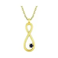 collier infini saphir or jaune 18 carats - bijoux or - joaillerie pour femme