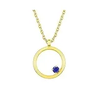 collier saphir cercle or jaune 18 carats - bijoux or - joaillerie pour femme