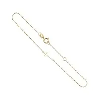 bracelet or jaune - motif croix