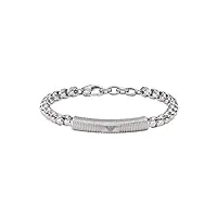 emporio armani egs2940040 bracelet en acier inoxydable pour homme, length: 175-195mm, height: 7.4mm, width: 41.4mm, acier inoxydable, no gemstone