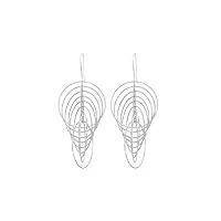 boucles d'oreilles argent rhodié spirales